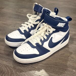 Nike Court Borough Mid Blue and White Sneakers